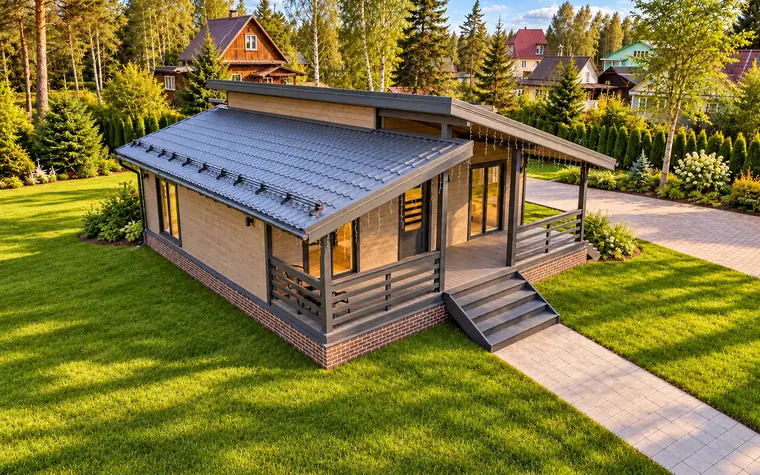 Каркасный дом «Тайга», 72 м²