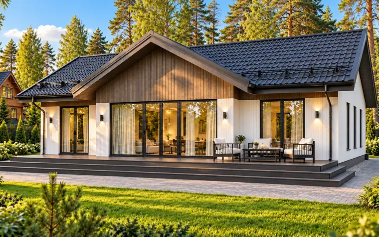 Каркасный дом «Кедр», 130 м²