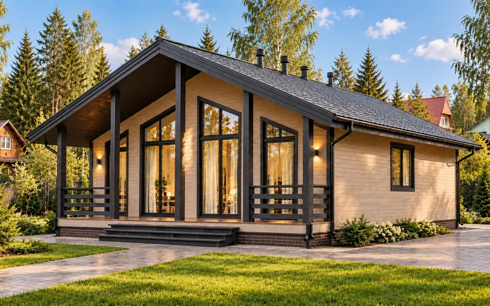 Каркасный дом «Липа», 100 м²
