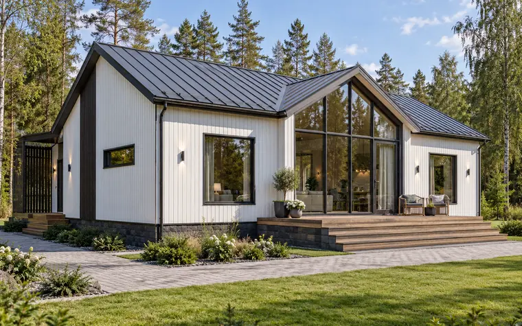 Каркасный дом «Охта», 110 м²