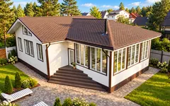 Каркасный дом «Лесной», 152,9 м²